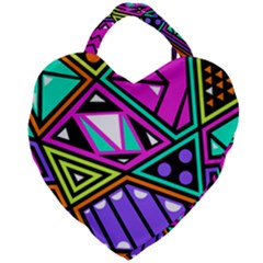 Background Abstract Pattern Giant Heart Shaped Tote by Wegoenart