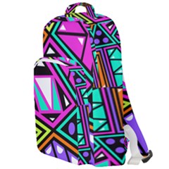 Background Abstract Pattern Double Compartment Backpack