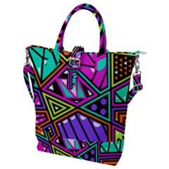 Background Abstract Pattern Buckle Top Tote Bag by Wegoenart