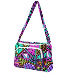 Background Abstract Pattern Front Pocket Crossbody Bag