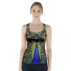 Peacock Bird Plumage Display Full Racer Back Sports Top by Wegoenart