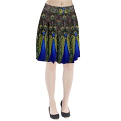 Peacock Bird Plumage Display Full Pleated Skirt by Wegoenart