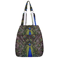 Peacock Bird Plumage Display Full Center Zip Backpack