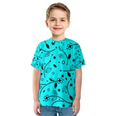 Pattern Flowers Flower Texture Kids  Sport Mesh Tee