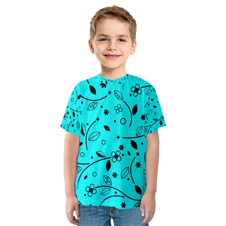 Pattern Flowers Flower Texture Kids  Sport Mesh Tee