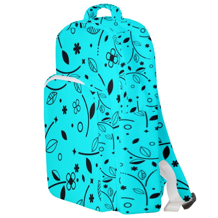 Pattern Flowers Flower Texture Double Compartment Backpack