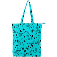 Pattern Flowers Flower Texture Double Zip Up Tote Bag