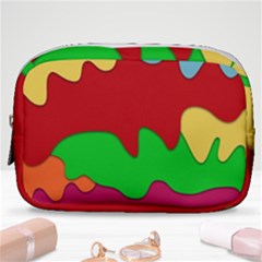 Liquid Forms Water Background Make Up Pouch (small)