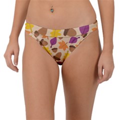 Acorn Autumn Background Boxes Fall Band Bikini Bottom