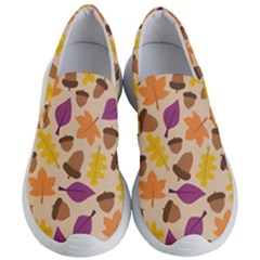 Acorn Autumn Background Boxes Fall Women s Lightweight Slip Ons by Wegoenart