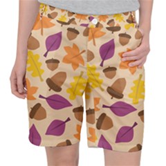 Acorn Autumn Background Boxes Fall Pocket Shorts