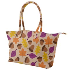 Acorn Autumn Background Boxes Fall Canvas Shoulder Bag