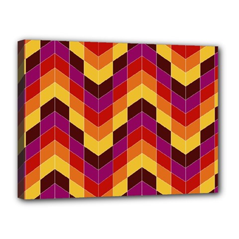 Geometric Pattern Triangle Canvas 16  X 12  (stretched) by Wegoenart