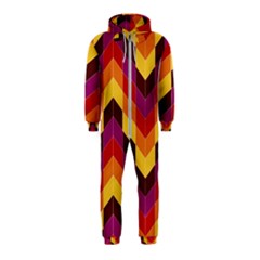 Geometric Pattern Triangle Hooded Jumpsuit (kids) by Wegoenart