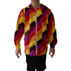 Geometric Pattern Triangle Hooded Windbreaker (kids)