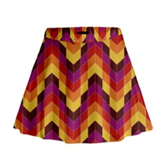 Geometric Pattern Triangle Mini Flare Skirt by Wegoenart