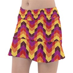 Geometric Pattern Triangle Tennis Skirt by Wegoenart