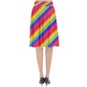 Rainbow Background Colorful Flared Midi Skirt View2