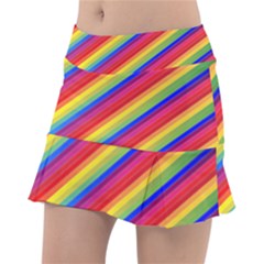 Rainbow Background Colorful Tennis Skirt