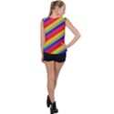 Rainbow Background Colorful Bubble Hem Chiffon Tank Top View2