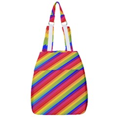 Rainbow Background Colorful Center Zip Backpack