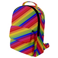 Rainbow Background Colorful Flap Pocket Backpack (small)