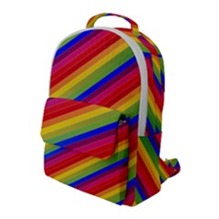 Rainbow Background Colorful Flap Pocket Backpack (large)