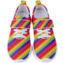 Rainbow Background Colorful Women s Velcro Strap Shoes View1