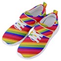 Rainbow Background Colorful Women s Velcro Strap Shoes View2