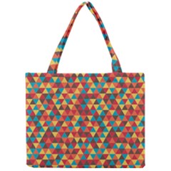 Background Triangles Retro Vintage Mini Tote Bag by Wegoenart