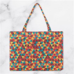 Background Triangles Retro Vintage Medium Tote Bag by Wegoenart