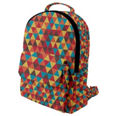 Background Triangles Retro Vintage Flap Pocket Backpack (small)