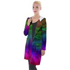 Background Art Pattern Hooded Pocket Cardigan