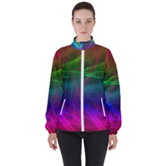 Background Art Pattern High Neck Windbreaker (women)