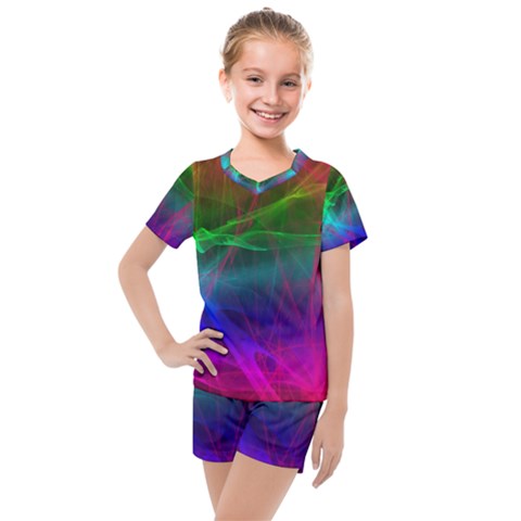 Background Art Pattern Kids  Mesh Tee And Shorts Set by Wegoenart