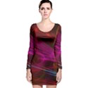 Background Abstract Colorful Light Long Sleeve Velvet Bodycon Dress View1