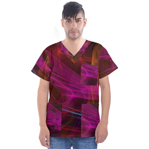 Background Abstract Colorful Light Men s V-neck Scrub Top by Wegoenart