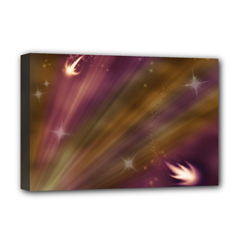 Space Orbs Stars Abstract Sky Deluxe Canvas 18  X 12  (stretched) by Wegoenart