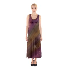 Space Orbs Stars Abstract Sky Sleeveless Maxi Dress by Wegoenart