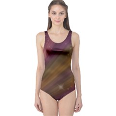 Space Orbs Stars Abstract Sky One Piece Swimsuit by Wegoenart