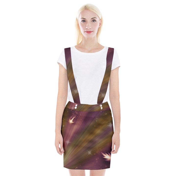 Space Orbs Stars Abstract Sky Braces Suspender Skirt