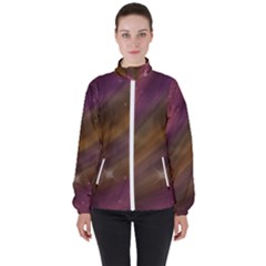 Space Orbs Stars Abstract Sky High Neck Windbreaker (women) by Wegoenart