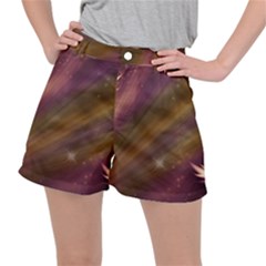 Space Orbs Stars Abstract Sky Stretch Ripstop Shorts by Wegoenart