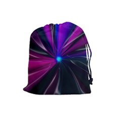 Abstract Background Lightning Drawstring Pouch (large) by Wegoenart