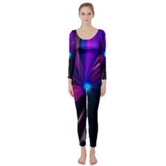 Abstract Background Lightning Long Sleeve Catsuit by Wegoenart