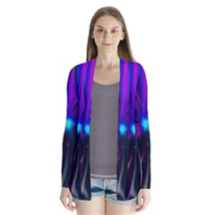 Abstract Background Lightning Drape Collar Cardigan by Wegoenart