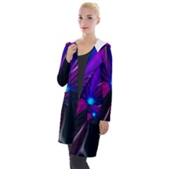 Abstract Background Lightning Hooded Pocket Cardigan