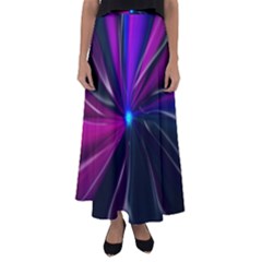 Abstract Background Lightning Flared Maxi Skirt by Wegoenart