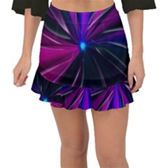 Abstract Background Lightning Fishtail Mini Chiffon Skirt by Wegoenart