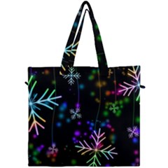 Snowflakes Snow Winter Christmas Canvas Travel Bag by Wegoenart